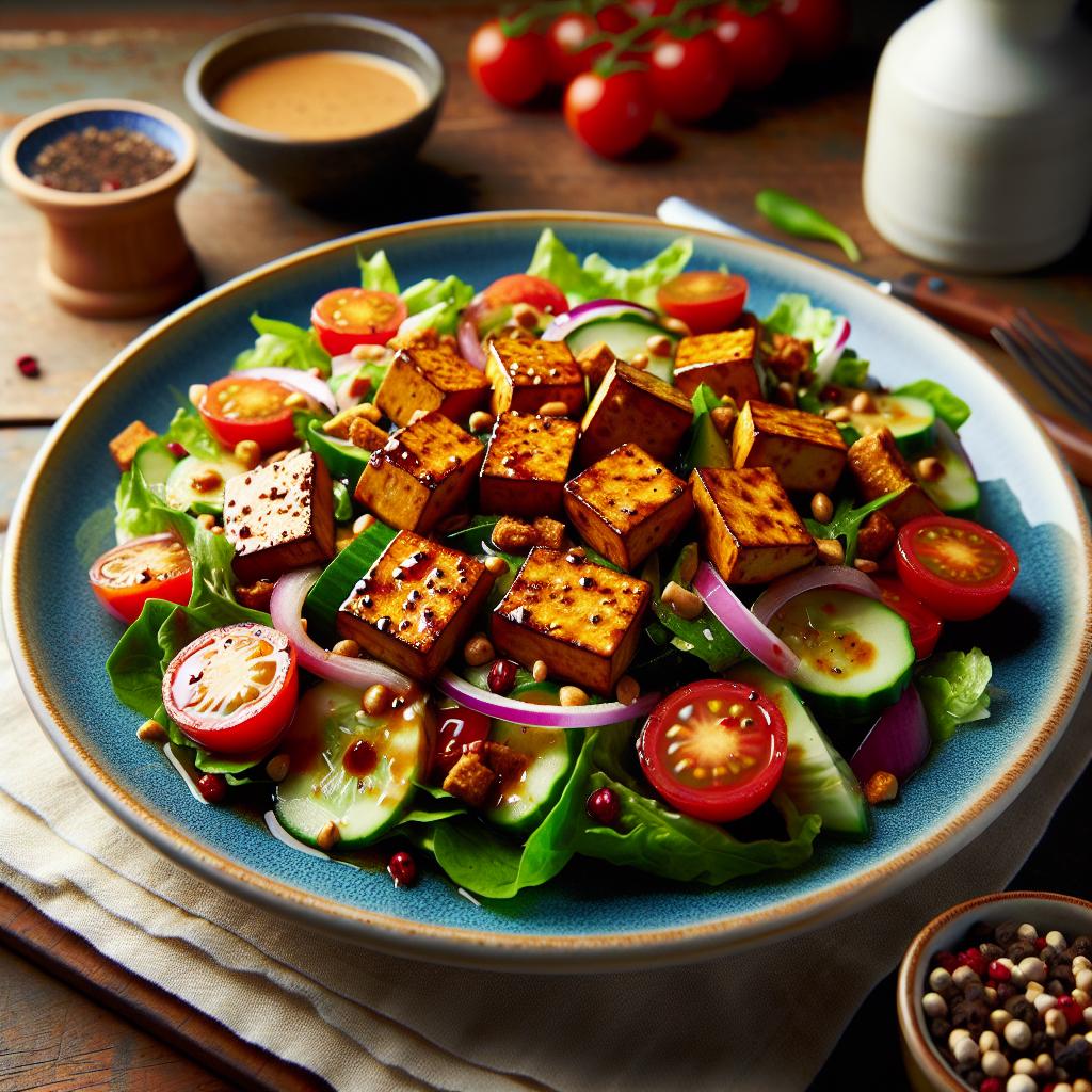 marinated tempeh salad