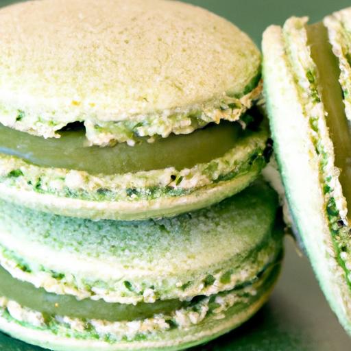 matcha green tea macarons