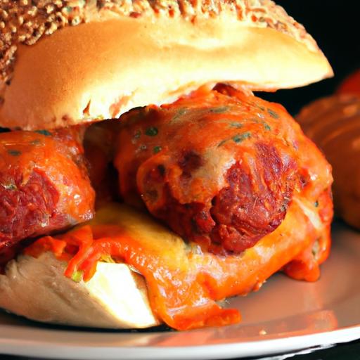 meatball and pepperoni sandwich