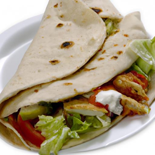 mediterranean chicken wrap sandwich