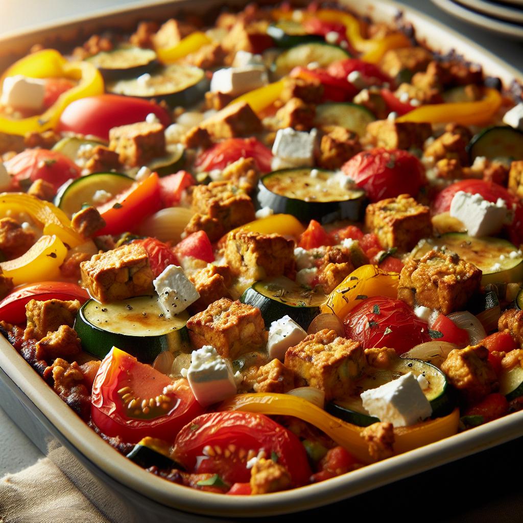 mediterranean tempeh casserole