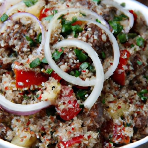 middle eastern lamb gyro bowl