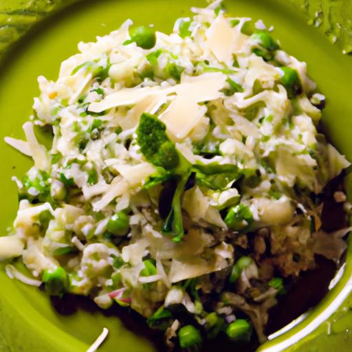 mint and pea risotto