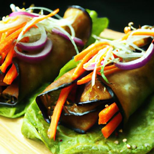 Miso Eggplant Wraps