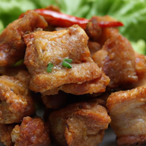 moo tod kratiem (garlic pork)