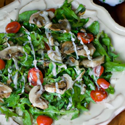 mushroom and arugula salad