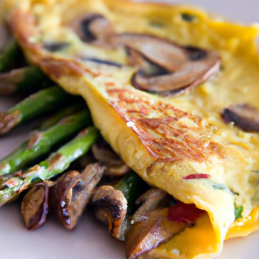 Mushroom and Asparagus Omelette