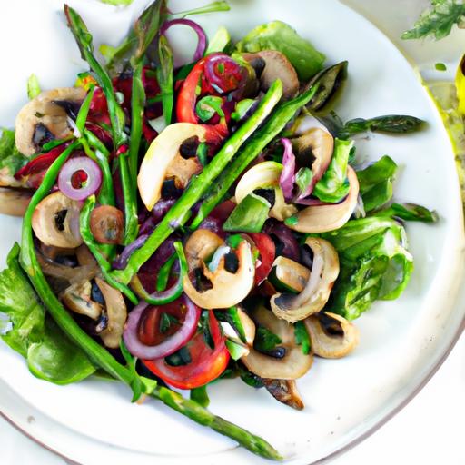 mushroom and asparagus salad