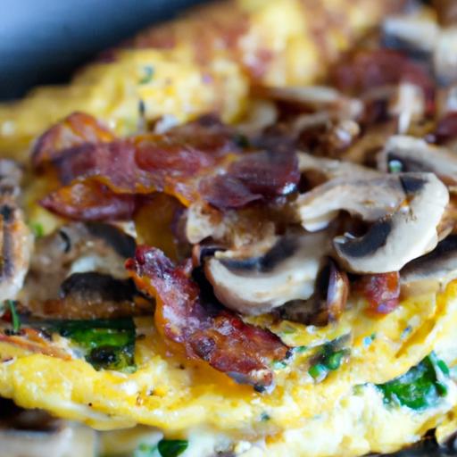 mushroom and bacon omelette