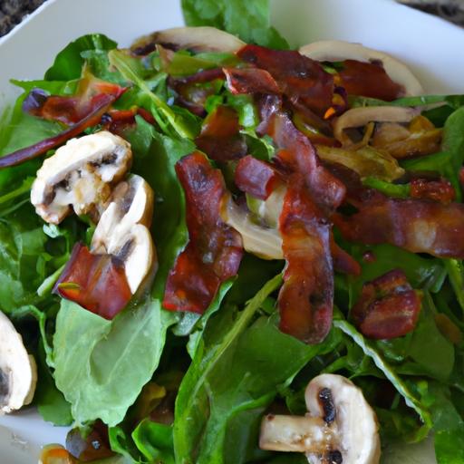 mushroom and bacon salad