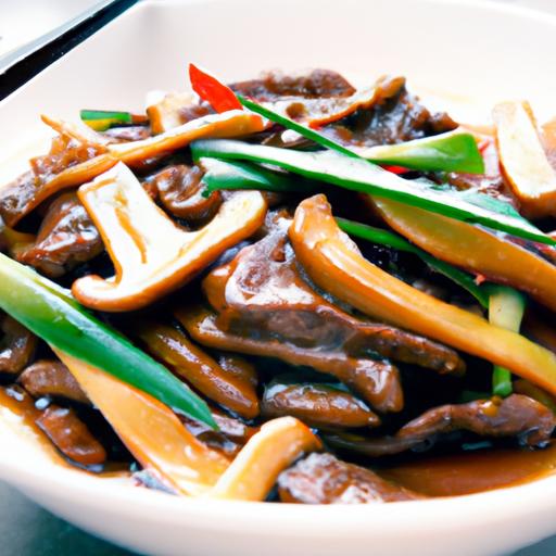 mushroom and beef stir fry