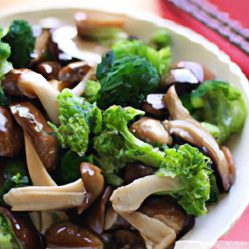 mushroom and broccoli stir fry