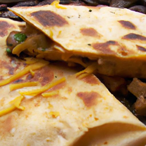 Mushroom and Cheese Quesadilla