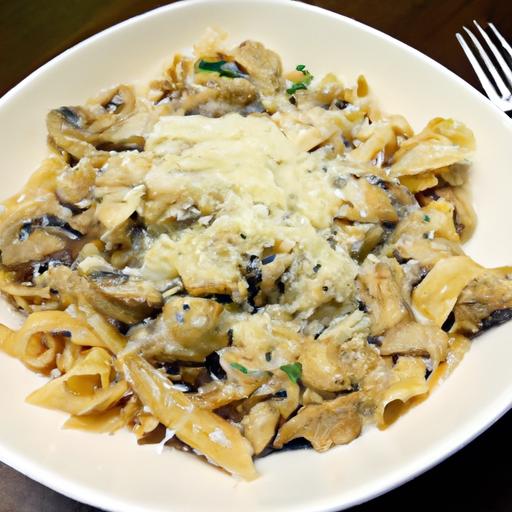 Mushroom and Chicken Alfredo