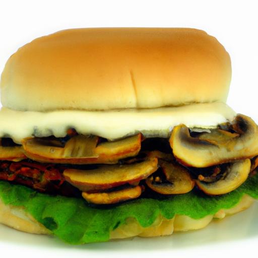 Mushroom and Chicken Burger