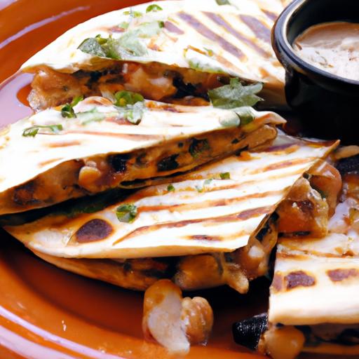 mushroom and chicken quesadilla