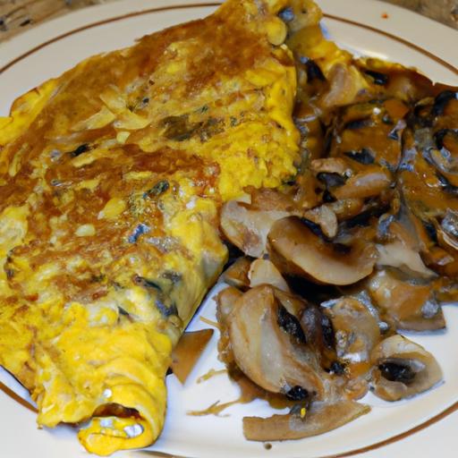 Mushroom and Ham Omelette