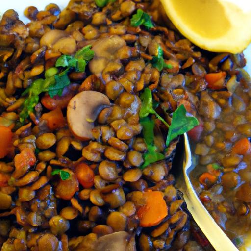 mushroom and lentil stew