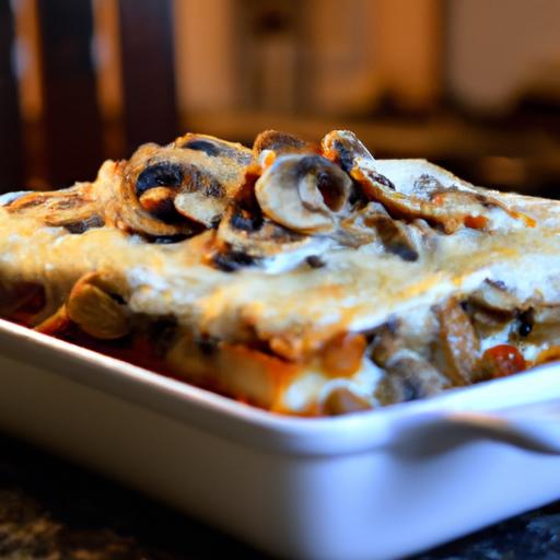 mushroom and meat lasagna