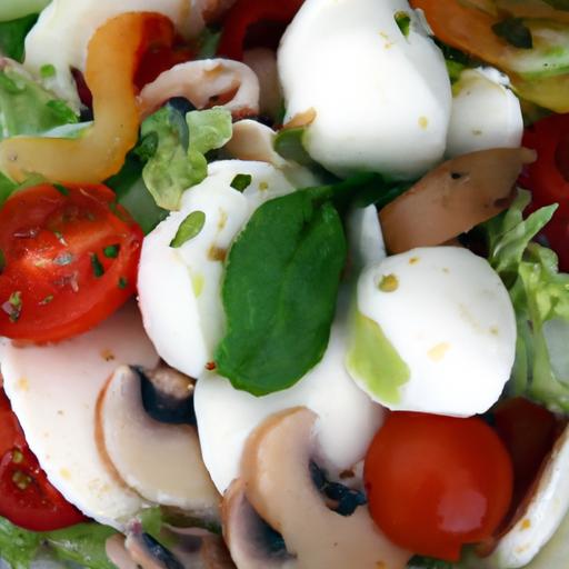 mushroom and mozzarella salad