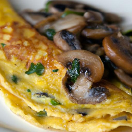 Mushroom and Onion Omelette