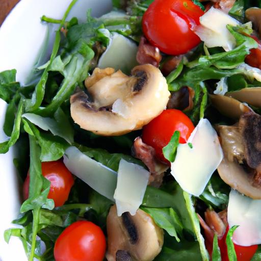 mushroom and prosciutto salad