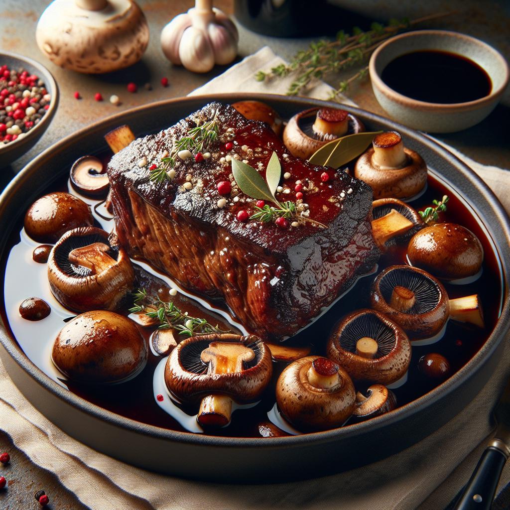 Mushroom and Red Wine Braised Short Ribs