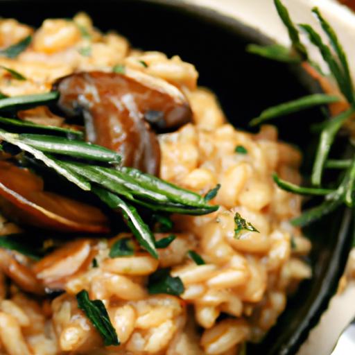 Mushroom and Rosemary Risotto