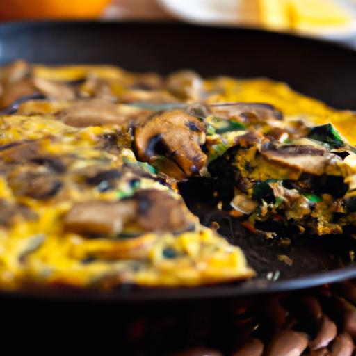 mushroom and spinach frittata