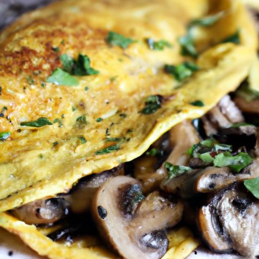 Mushroom and Swiss Omelette