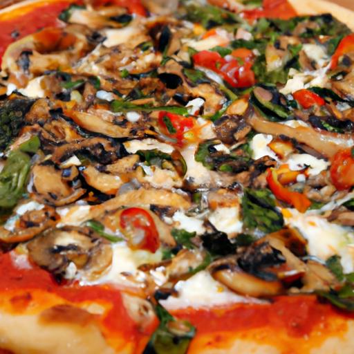 Mushroom and Tomato Pizza