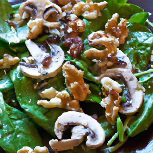 mushroom and walnut salad