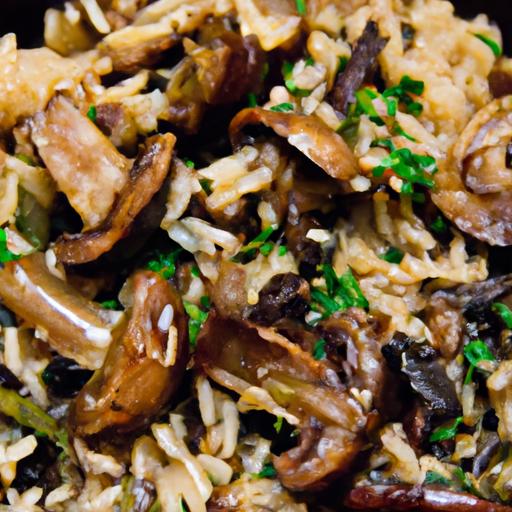 mushroom and wild rice pilaf