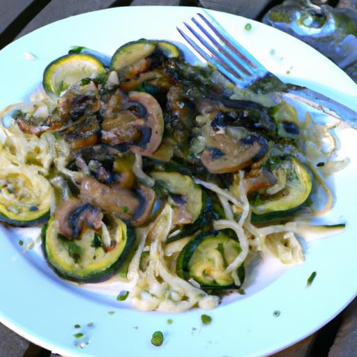 mushroom and zucchini pasta