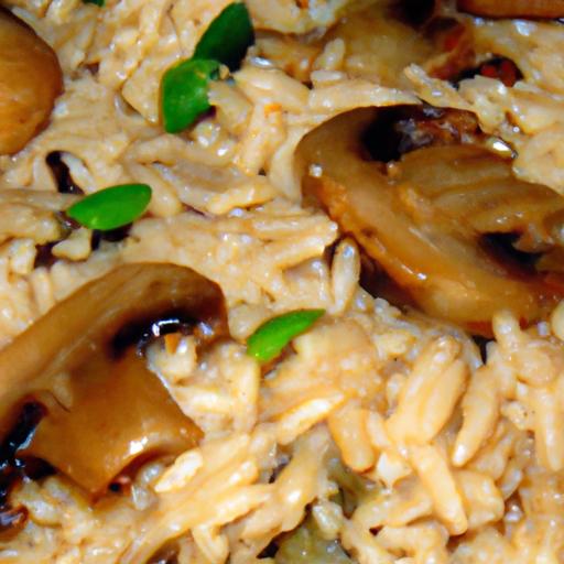 mushroom pilaf with basmati rice