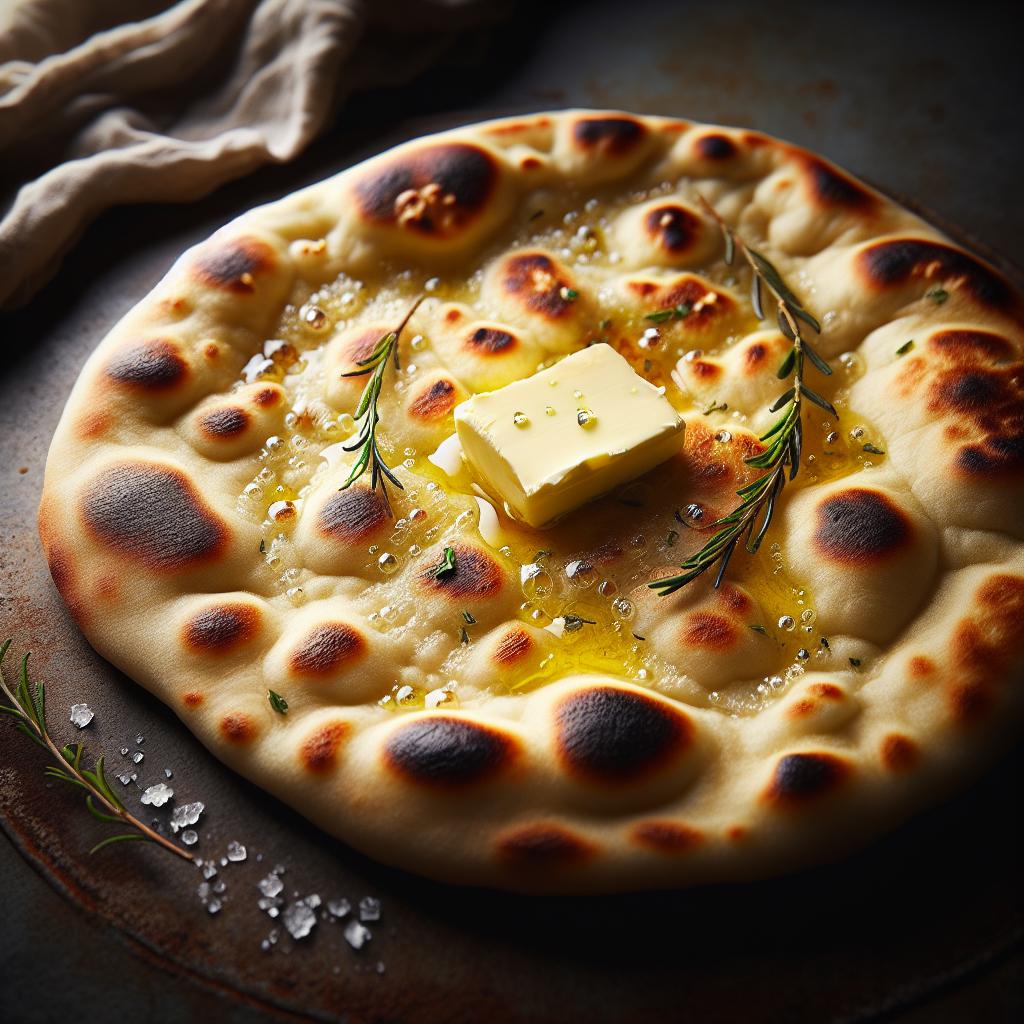 naan (leavened indian flatbread)