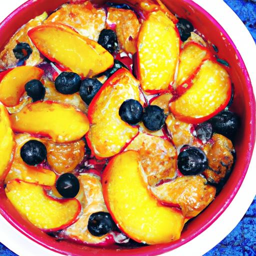 Nectarine and Blueberry Cobbler