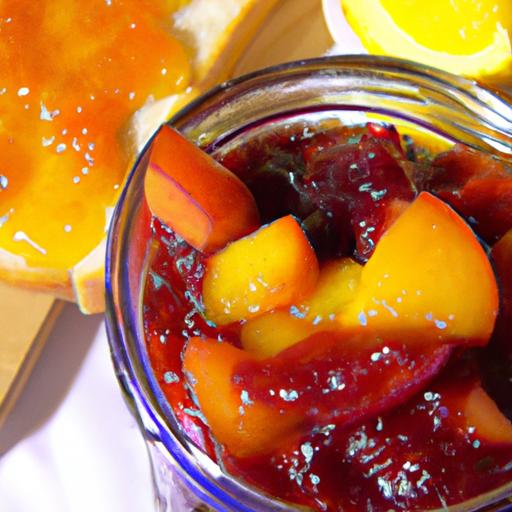 nectarine and blueberry jam