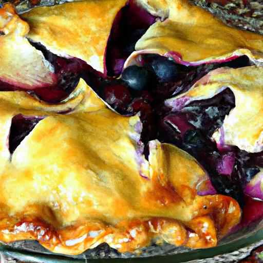 nectarine and blueberry pie