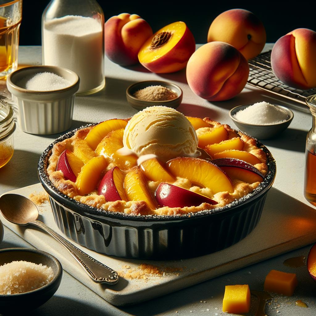 Nectarine and Mango Cobbler