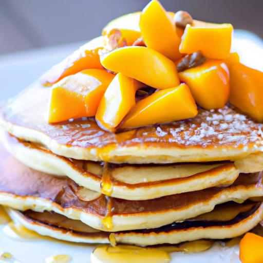 nectarine and mango pancakes