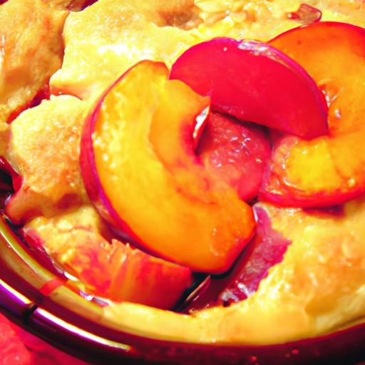 Nectarine and Plum Cobbler