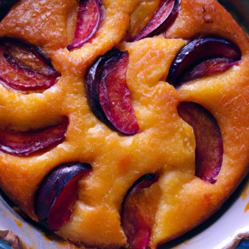 nectarine and plum upside down cake