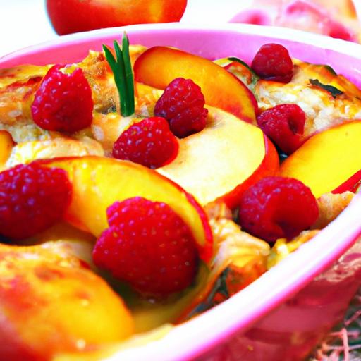 Nectarine and Raspberry Cobbler