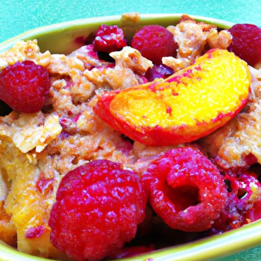 Nectarine and Raspberry Crumble