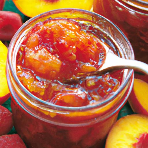 nectarine and raspberry jam