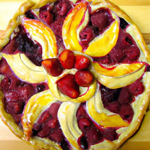 nectarine and raspberry pie