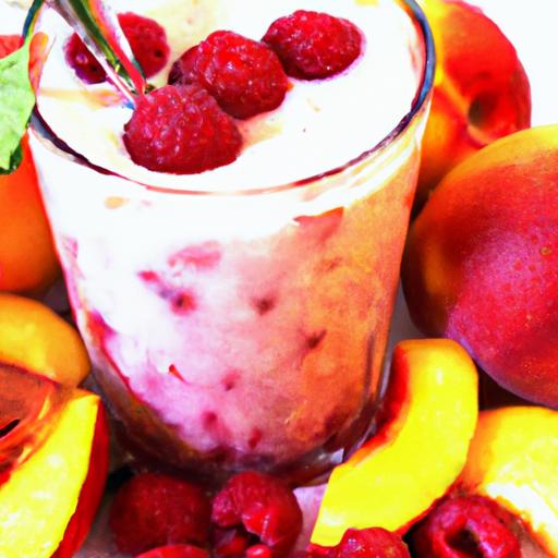 nectarine and raspberry smoothie