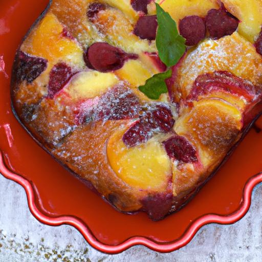 nectarine and raspberry upside down cake