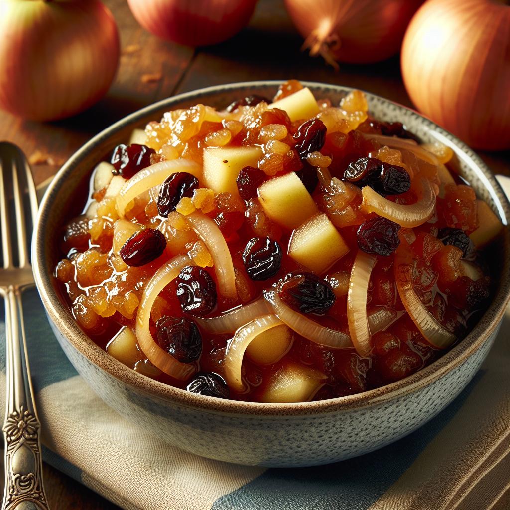 onion and apple chutney